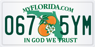 FL license plate 0675YM