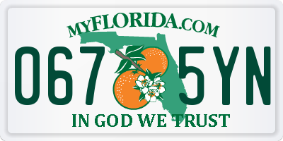 FL license plate 0675YN
