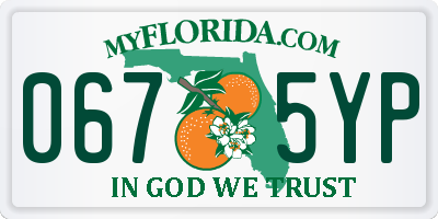 FL license plate 0675YP