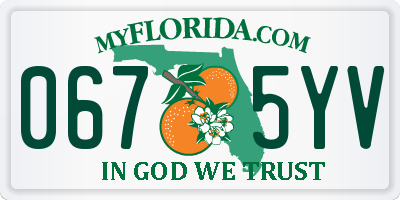 FL license plate 0675YV
