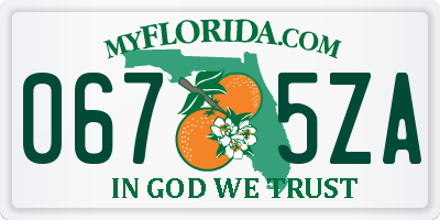 FL license plate 0675ZA