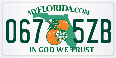 FL license plate 0675ZB