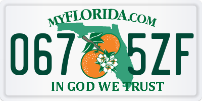 FL license plate 0675ZF