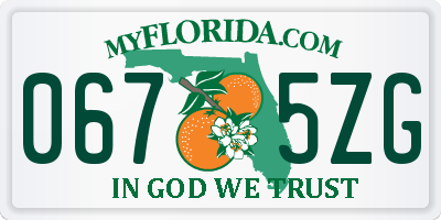 FL license plate 0675ZG