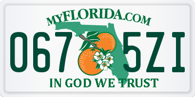 FL license plate 0675ZI
