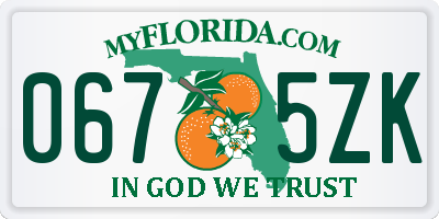 FL license plate 0675ZK