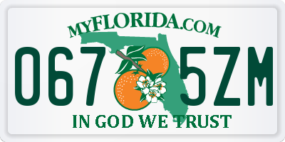 FL license plate 0675ZM