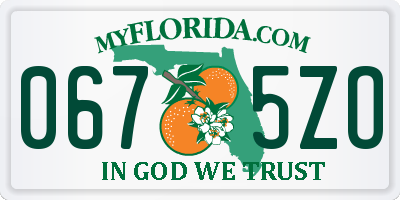FL license plate 0675ZO