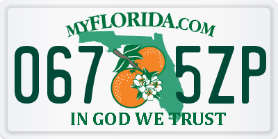 FL license plate 0675ZP
