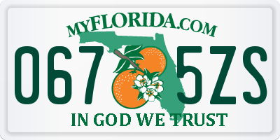 FL license plate 0675ZS