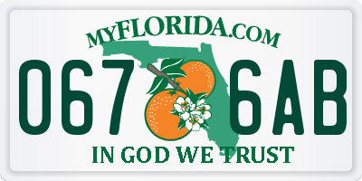 FL license plate 0676AB