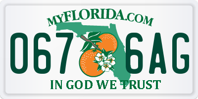 FL license plate 0676AG