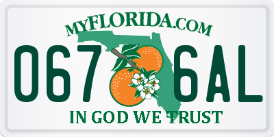 FL license plate 0676AL