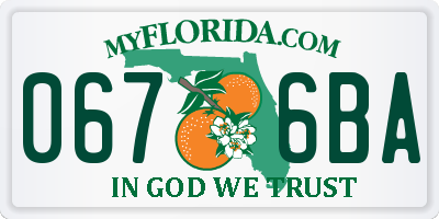 FL license plate 0676BA