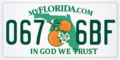 FL license plate 0676BF