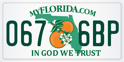 FL license plate 0676BP