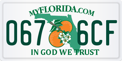 FL license plate 0676CF