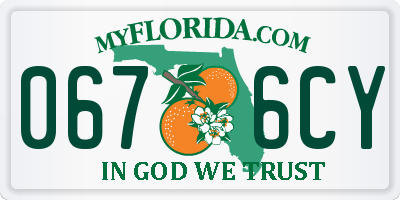 FL license plate 0676CY