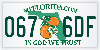 FL license plate 0676DF