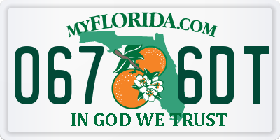 FL license plate 0676DT