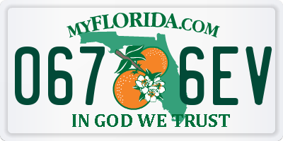 FL license plate 0676EV