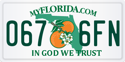FL license plate 0676FN