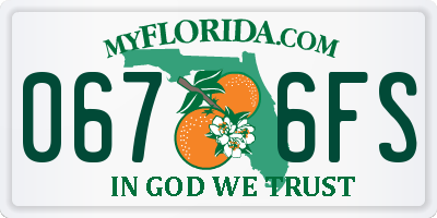 FL license plate 0676FS