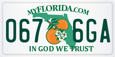 FL license plate 0676GA