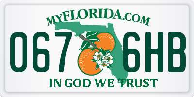 FL license plate 0676HB