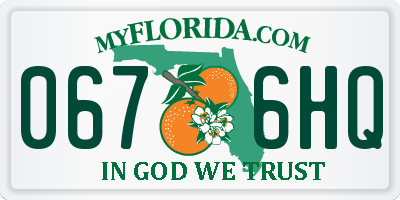 FL license plate 0676HQ