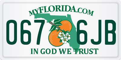 FL license plate 0676JB