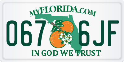 FL license plate 0676JF