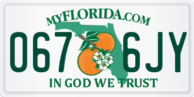FL license plate 0676JY