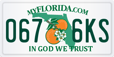 FL license plate 0676KS
