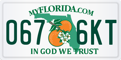 FL license plate 0676KT