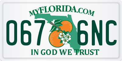FL license plate 0676NC
