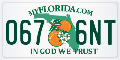 FL license plate 0676NT