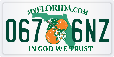 FL license plate 0676NZ