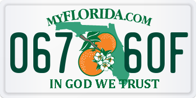 FL license plate 0676OF