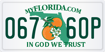 FL license plate 0676OP