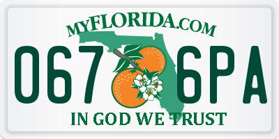 FL license plate 0676PA
