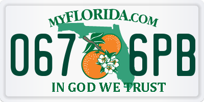 FL license plate 0676PB