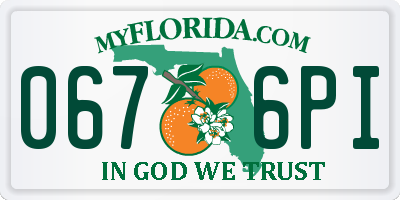 FL license plate 0676PI
