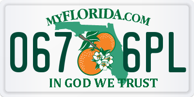FL license plate 0676PL