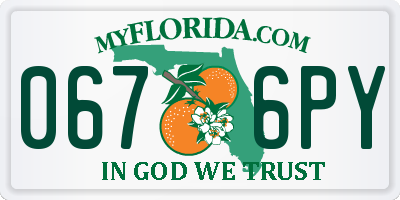 FL license plate 0676PY