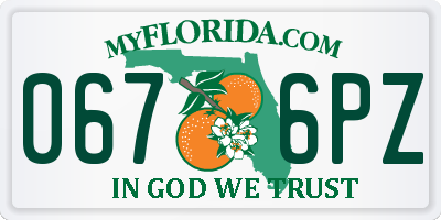 FL license plate 0676PZ
