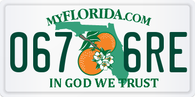 FL license plate 0676RE