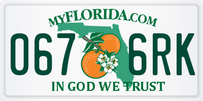 FL license plate 0676RK