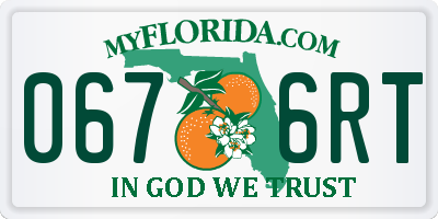 FL license plate 0676RT