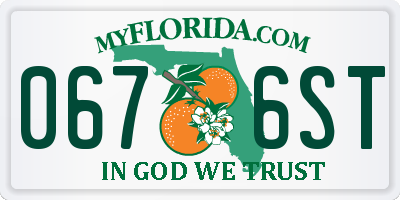 FL license plate 0676ST
